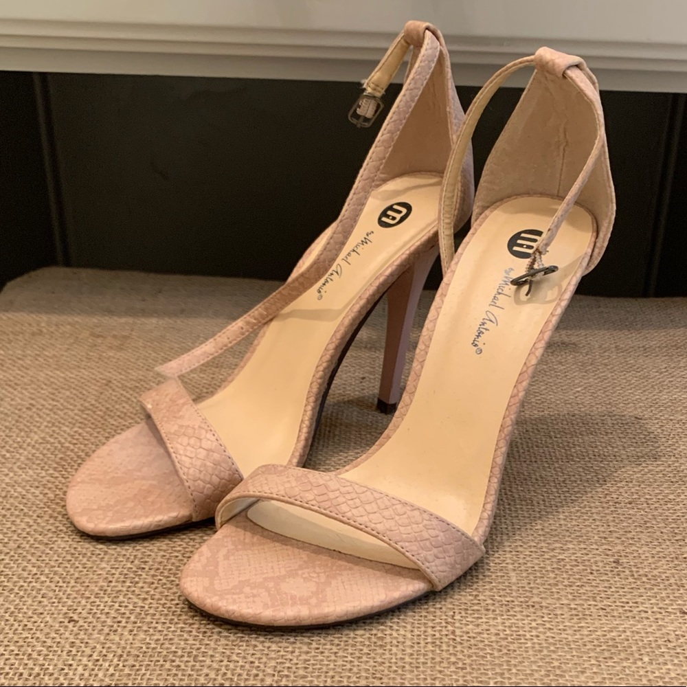Michael Antonio Blush Snake Heel
